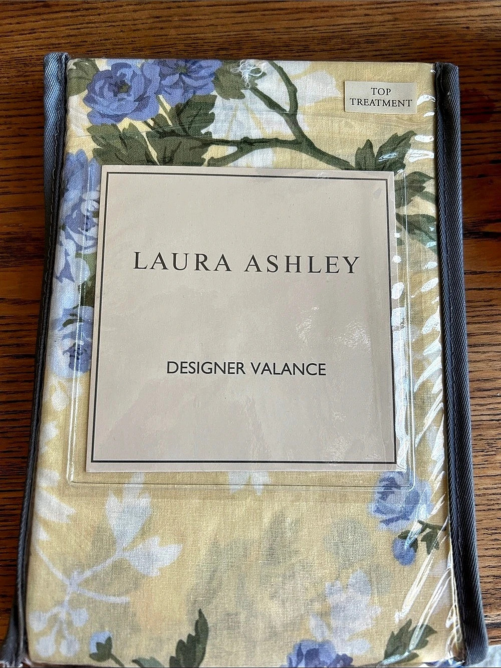 Laura Ashley Cassidy Designer Valance Floral Blue & Green